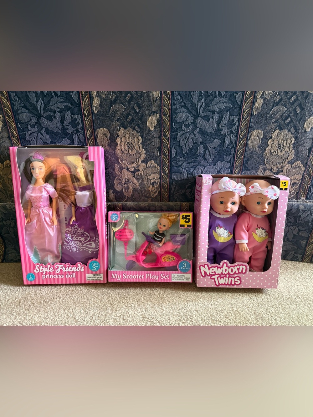 FRIENDS Pink Princess Doll with Matching Pink Newborn Twins Playset